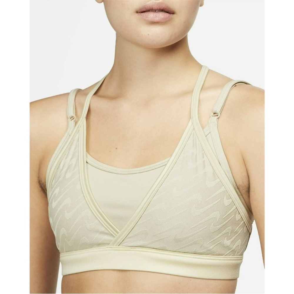 H26 WOMEN'S Nike INDY BRA TOP  SPORT RUNNING DD1394-206 BEIGE SPORTSWEAR NWT